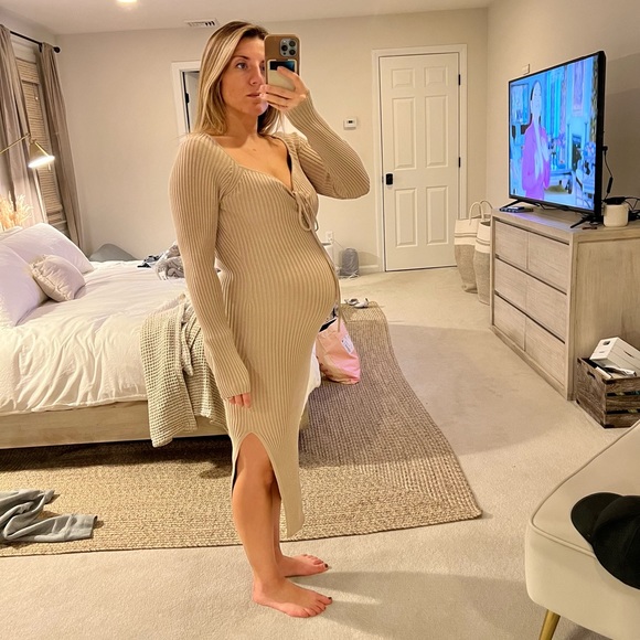 *NWT* Pinkblush knit midi dress (maternity or post-bump friendly) - Picture 7 of 9